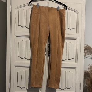 Zac & Rachel Tan Suede Leggings NWOT